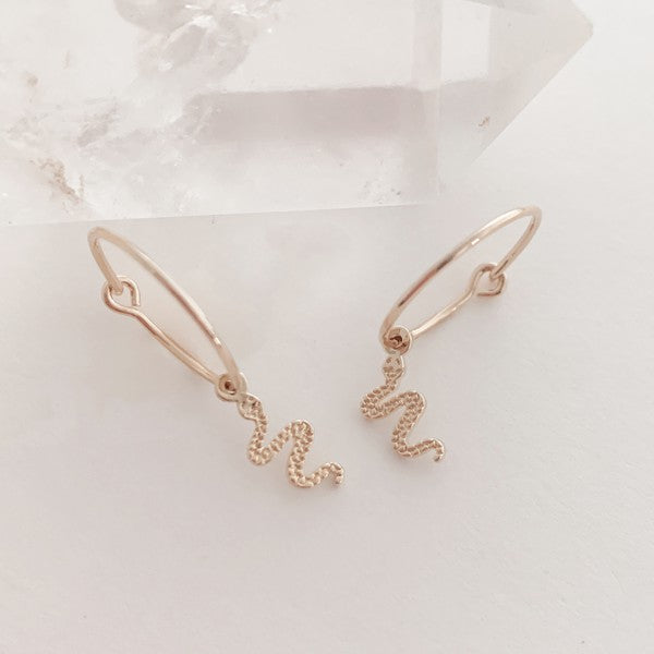 Buy Wrap Cuff Single 18k Rose Gold Snake Earring With White Diamonds.  Meligreece's Spring Birthday Gift for Regeneration & Rebirth. Online in  India - Etsy